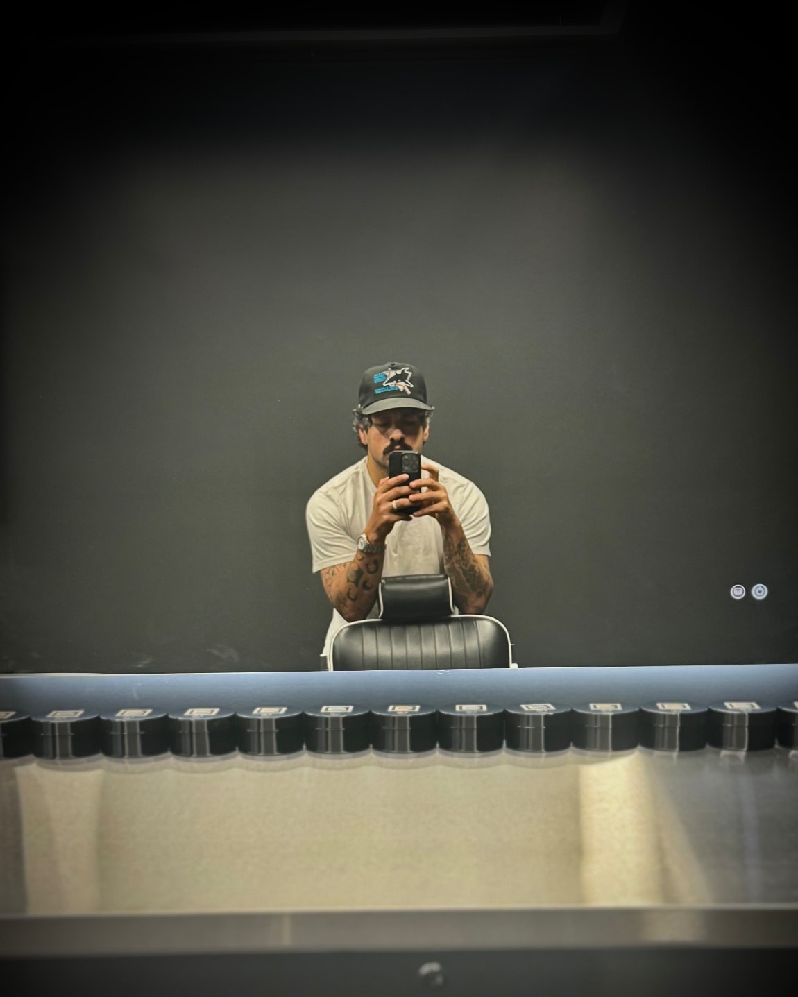 Cameron in the studio